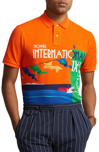 Polo Ralph Lauren Men's Cotton Speedboat Polo Shirt In Orange Multi
