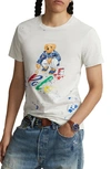 Polo Ralph Lauren Custom Slim Fit Polo Bear Jersey T-shirt In Nevis Paint Bear