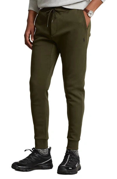 Polo Ralph Lauren Cotton Blend Double Knit Joggers In Company Olive