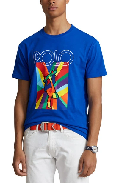Polo Ralph Lauren Men's Skateboard Graphic Jersey T-shirt In Sapphire Star