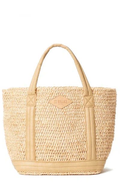 Mz Wallace Small Raffia Tote In Camel