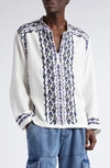 Isabel Marant Unique Embroidered Cikariah Shirt In Ecru