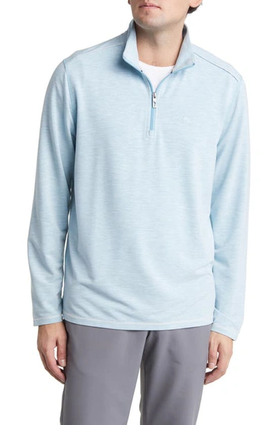 Tommy Bahama Costa Ver Quarter Zip Pullover In Teal Bay