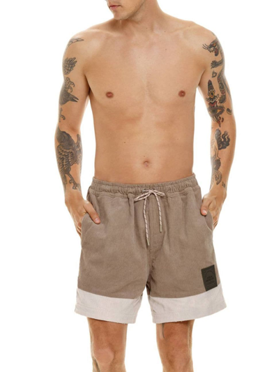 Agua Bendita Men's Diving Into Dreams Cece Corduroy Shorts In Neutral