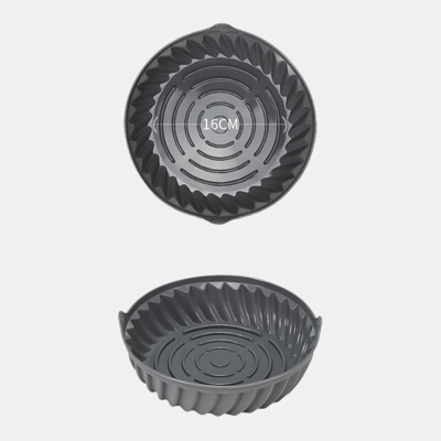 Vigor Reusable Non-stick Food Grade Silicon Oven Pan Air Fryer In Grey