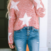 THREADED PEAR KATHARINE STAR SPANGLED CASUAL KNIT SWEATER