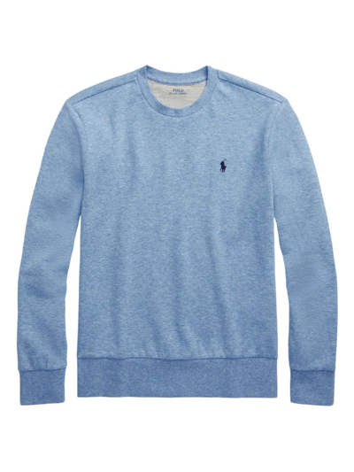 Polo Ralph Lauren Double-knit Sweatshirt In Lattice Blue Heather