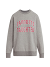 Favorite Daughter Collegiate Cotton Graphic Sweatshirt In Grey Pink