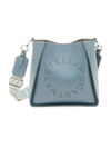Stella Mccartney Women's Vegetarian Leather Logo Crossbody Bag In Blue Grey