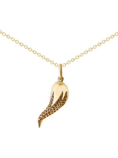 Rosmundo Women's Corni 18k Yellow Gold Horn Pendant Necklace