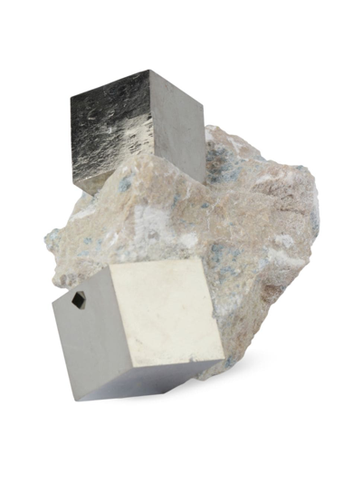 Jia Jia Pyrite Cube On Matrix In Gray Brown