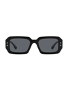 Isabel Marant Logo Acetate Rectangle Sunglasses In Black