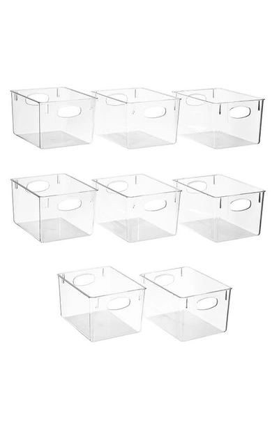 SORBUS SORBUS 8-PACK LARGE CLEAR FRIDGE ORGANIZER BINS