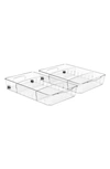 Sorbus Large 2-pack Fridge Storage Bins On Wheels In Clear