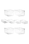 Sorbus Set Of 8 Clear Fridge Organizer Bins In Clear