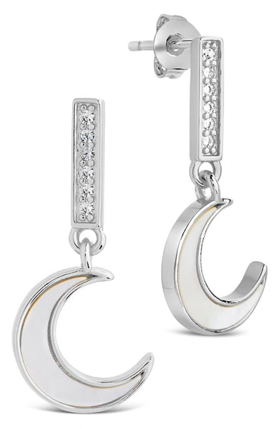Sterling Forever Valeria Drop Studs In Silver