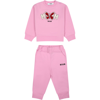 MSGM PINK SET FOR BABY GIRL WITH LOGO
