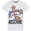 MOSCHINO WHITE T-SHIRT FOR KIDS WITH TEDDY BEARS PRINT