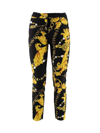 Versace Jeans Couture Chain Couture Printed Cropped Trousers In Black