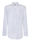 Etro Slim Fit Twill Shirt For Men In White