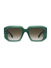 Isabel Marant Women's 53mm Geometric Sunglasses In Green