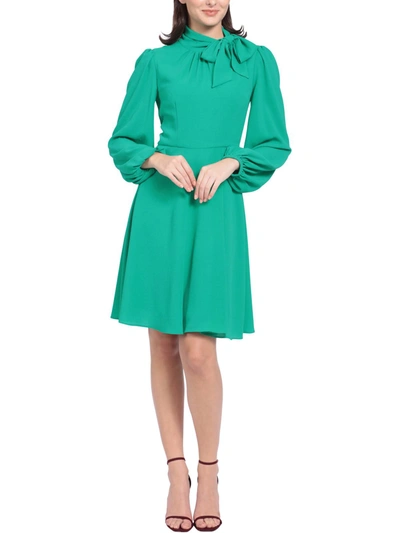 Maggy London Womens Office Business Wear To Work Dress In Blue
