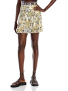 Versace Jeans Couture Womens Logo Printed Pleated Skirt In Multi