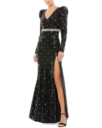 Mac Duggal A-line Gown In Black