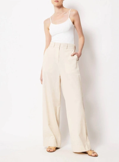 Omika Roma Pants In Solid Ivory In Beige