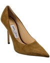 Jimmy Choo Camel Suede Romy 85 Pumps In Brown