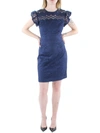 TRINA TRINA TURK WOMENS LACE MINI SHEATH DRESS