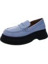 Ganni Blue Wallaby Creepers Loafers In Blue