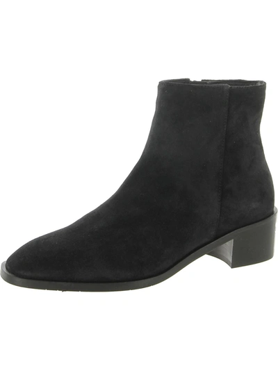 Aquatalia Leonora Suede Zip Ankle Boots In Black