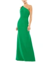 Mac Duggal Ieena One-shoulder Sheath Gown In Green
