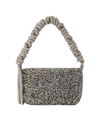 Kara Crystal Mesh Bag -  - Polyester - Black Pixel In Silver