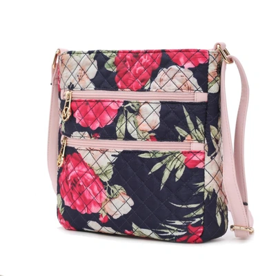 Mkf Collection By Mia K Lainey Quilted Cotton Botanical Pattern Women's Crossbody In Multi