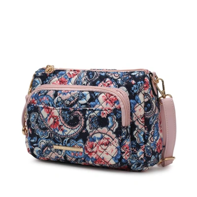 Mkf Collection By Mia K Rosalie Quilted Cotton Botanical Pattern Women's Shoulder Bag In Multi