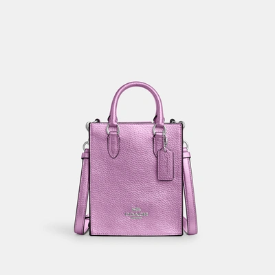 Coach Outlet North South Mini Tote In Purple