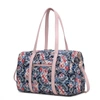 MKF COLLECTION BY MIA K KHELANI QUILTED COTTON BOTANICAL PATTERN WOMEN'S DUFFLE BAG