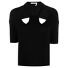 Chloé Cutout Cotton And Wool-blend Sweater In Black