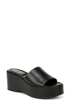 Vince Polina Leather Slide Platform Sandals In Black