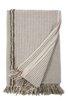 Pom Pom At Home Jagger Oversized Throw In Ivory/ Moss