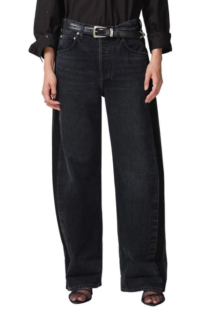 Citizens Of Humanity Ayla High Waist Baggy Organic Cotton Wide Leg Jeans In Tuxedo Voila