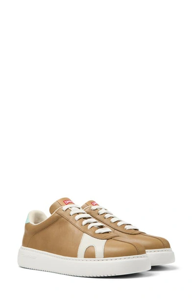 Camper Runner K21 Twins Leather Sneakers In Medium Brown