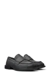 Camper Pix Ribbed-detailing Leather-sole Loafers In Black
