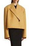 Khaite Raymond Oversized Double-breasted Jacket In Brown