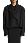 Khaite Raymond Oversized Double-breasted Jacket In Black