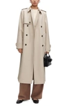 Mango Trench In Light Pastel Grey