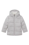 Reiss Disere Jr Hooded Puffer Coat In Soft Grey
