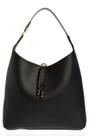 Chloé Marcie Leather Hobo Bag In Black 001